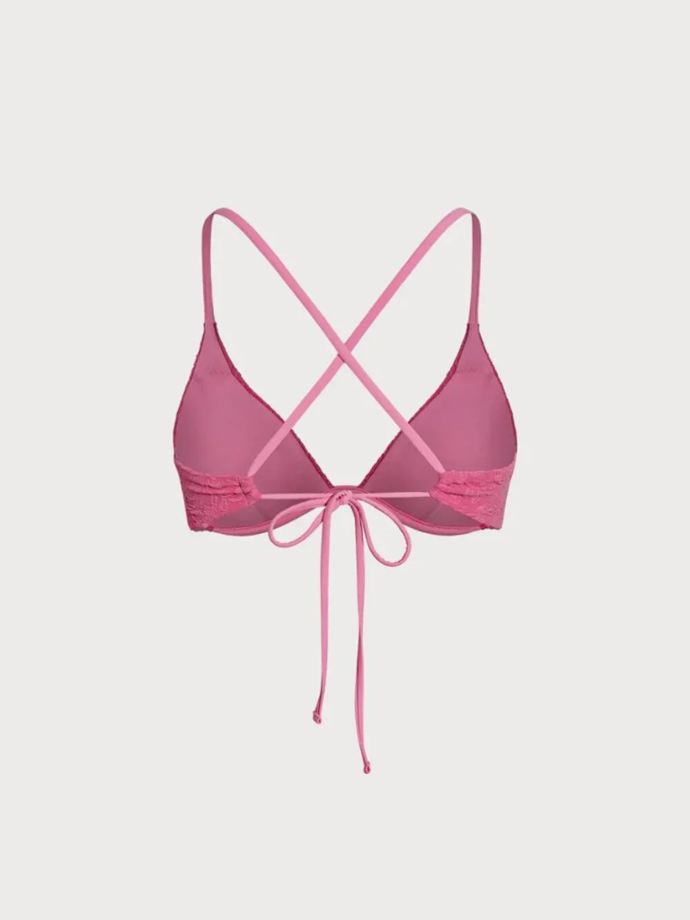 Pink Floral Jacquard Bikini Set